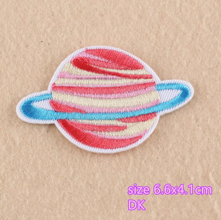 2017 New arrival 10-30 pcs planet star embroidered patch iron on Motif Appliques DK Fabric cloth embroidery diy accessory repair