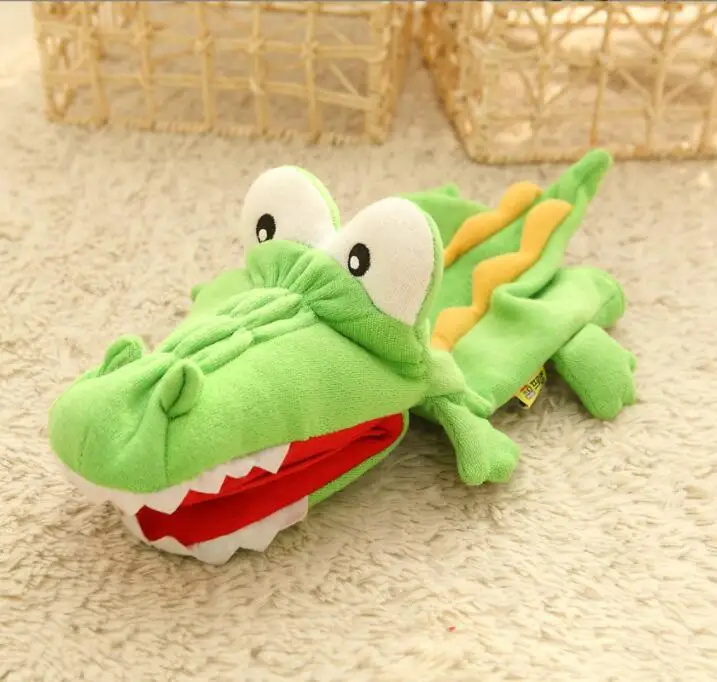 

alligator puppet Hand Puppet Crocodile Animal Plush Toys Baby Educational Hand Puppets Story Pretend Playing Dolls for Kids Gift