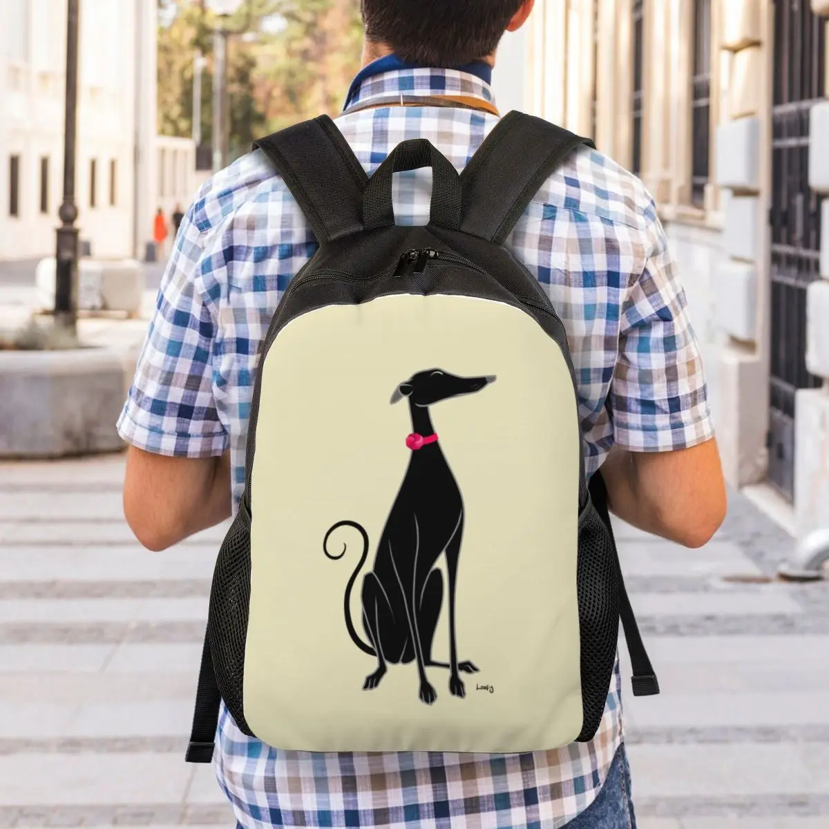 Snooty Backpacks for Women Men Water Resistant College School Greyhound Whippet Dog Bag Print Bookbags