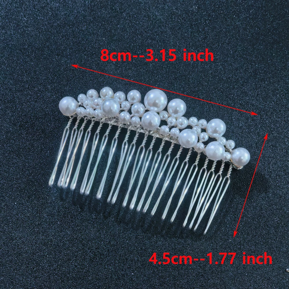럭셔리 진주 브라이덜 헤어콤 웨딩 헤어 악세사리 빈티지 - Women'S Formal Accessories 리뷰 및 가격