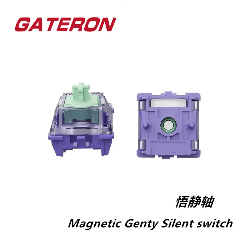 Gateron Magnetic Genty Silent switch, Linear, Freely setting pre-travel, Hall Sensor Effect for Magnetic Keyboard Gaming Office