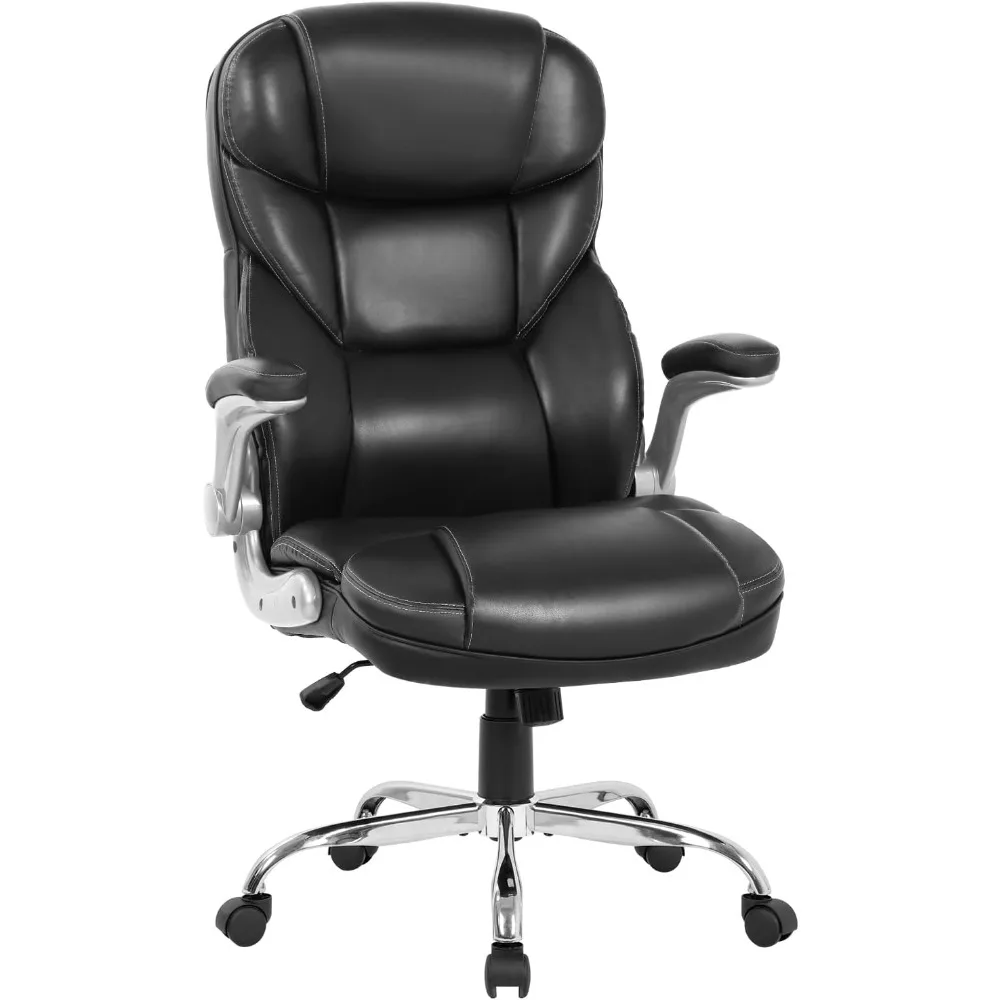 

Office Chair PU Leather Ergonomic Chair Adjustable and Swivel Computer Desk Chair with Lumbar Support