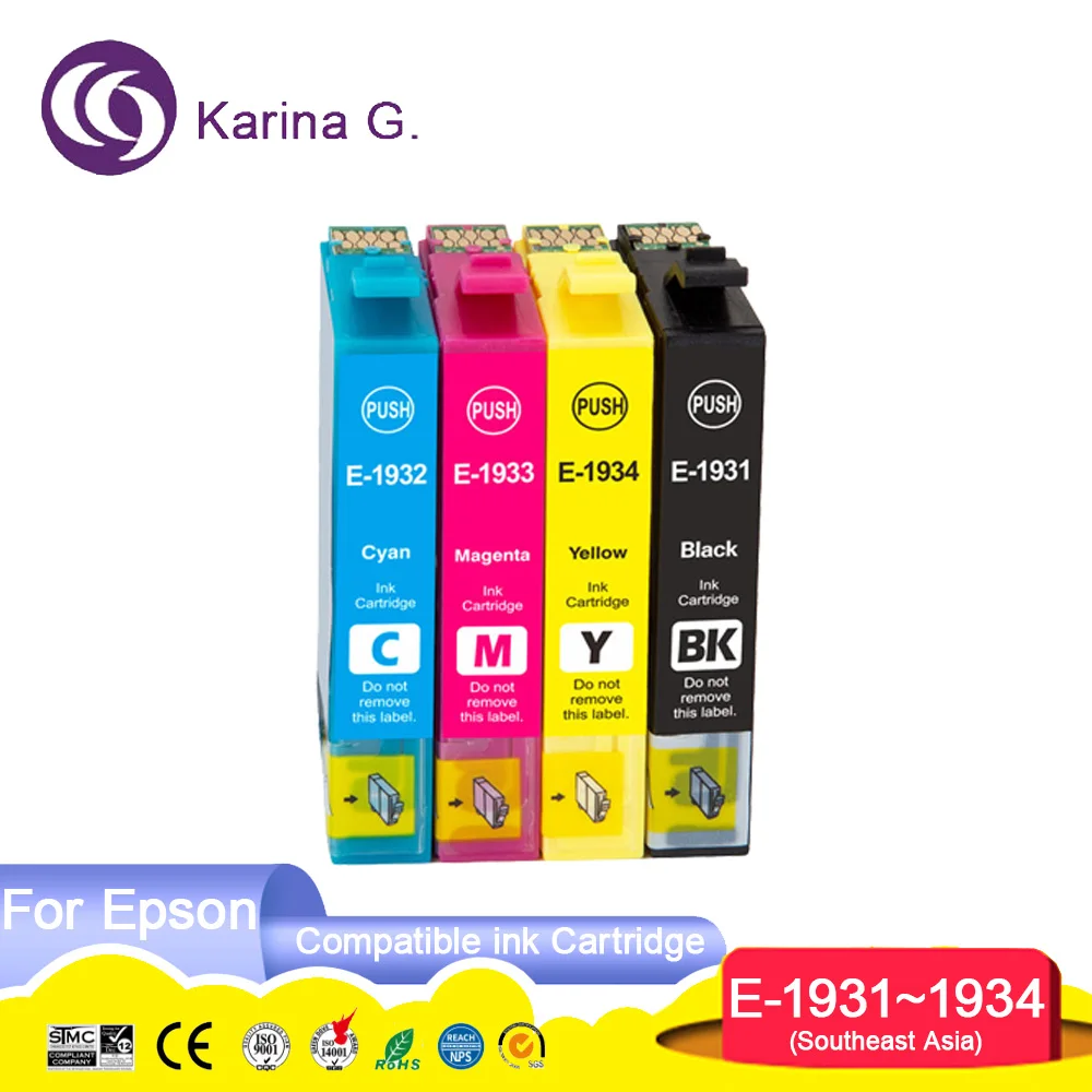 193 T1931 T1932 T1933 T1934 Premium Compatible Color Inkjet Ink Cartridge for Epson Workforce WF-2521/2521WF/2531/2531NF Printer