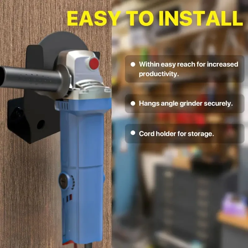 1PC Electric Tool Hook Wall-Mounted Hook Angle Grinder Storage Bracket Garage Tool Storage Bracket