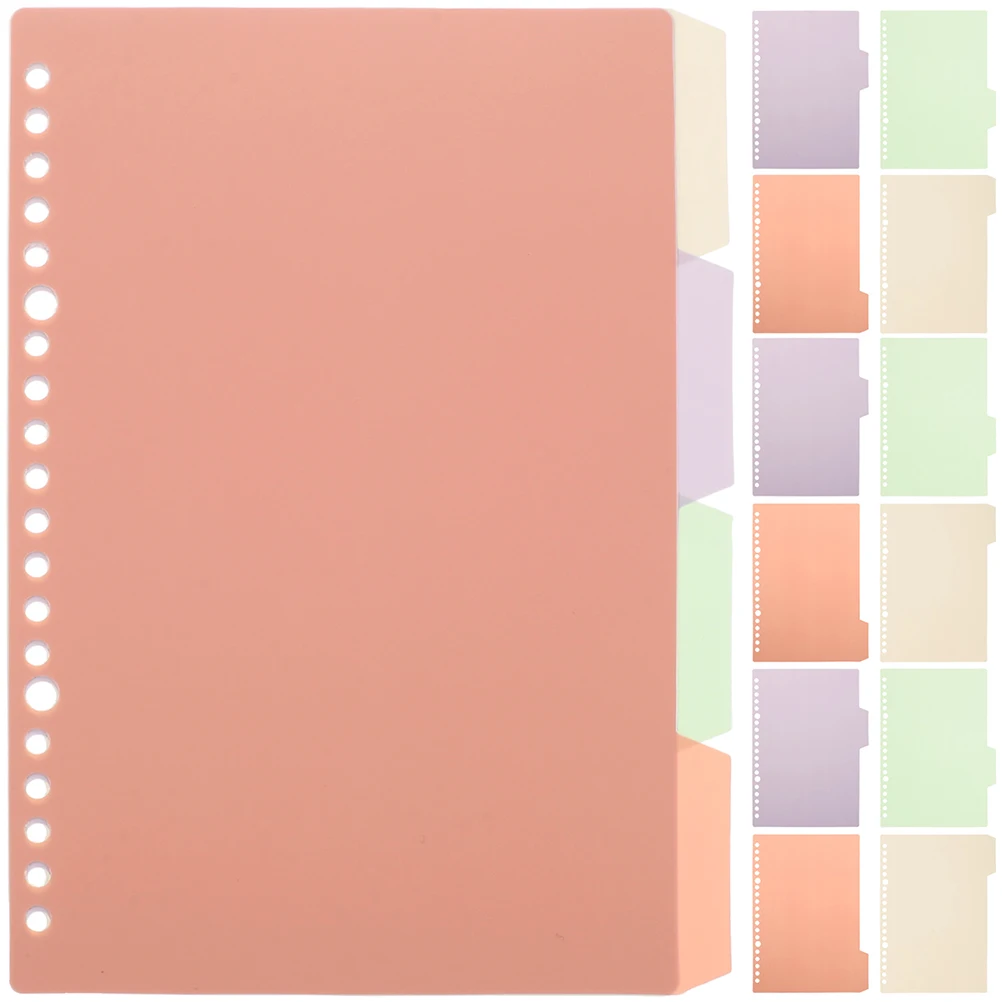 

12 Sets Dividing Line Loose Leaf Coil Notebook Tabs Page Markers Pp Notepad Divider Plastic Dividers
