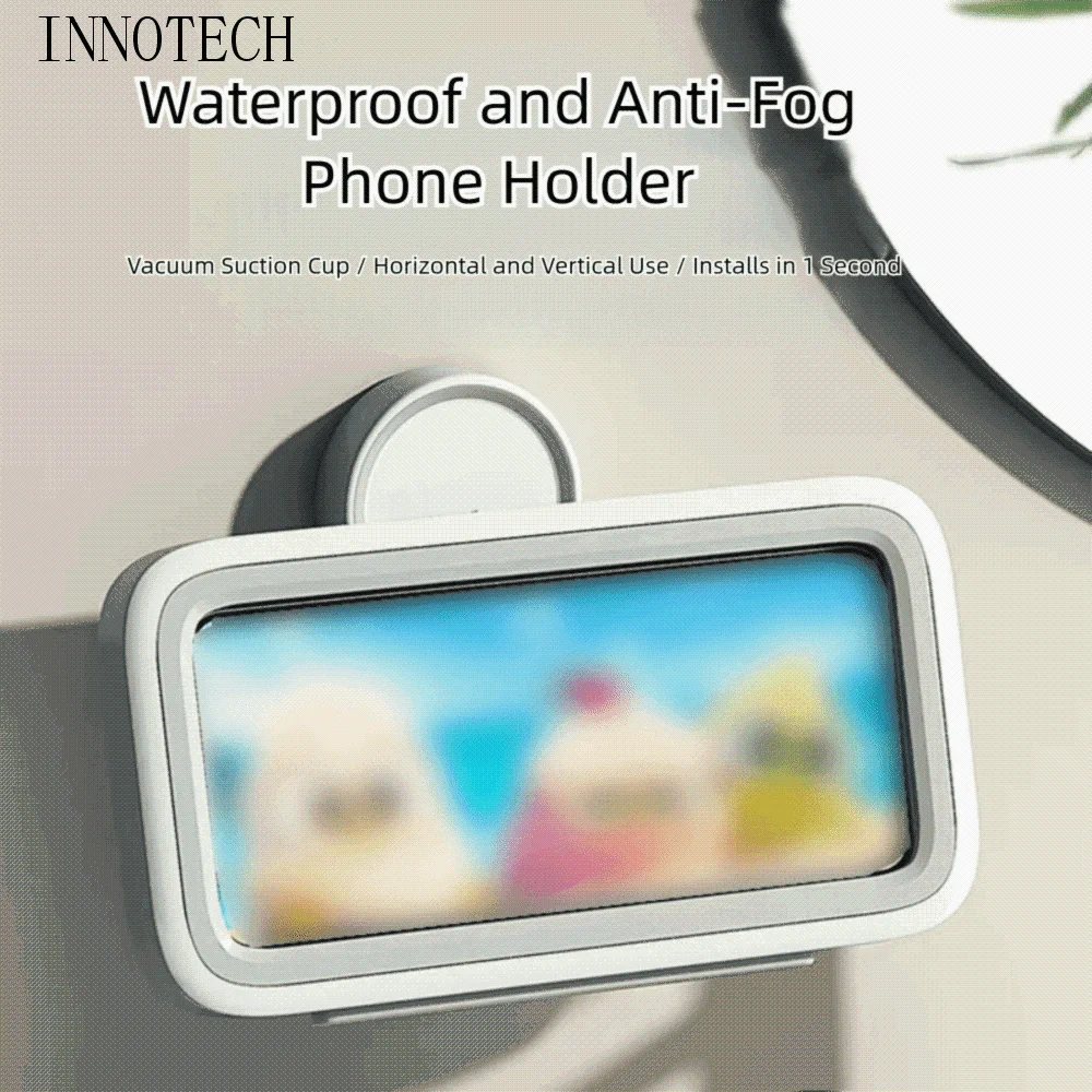 

Suction Cup Bathroom Phone Holder Rotatable Adjustable Wall Mounted Phone Case High Definition Multifunctional