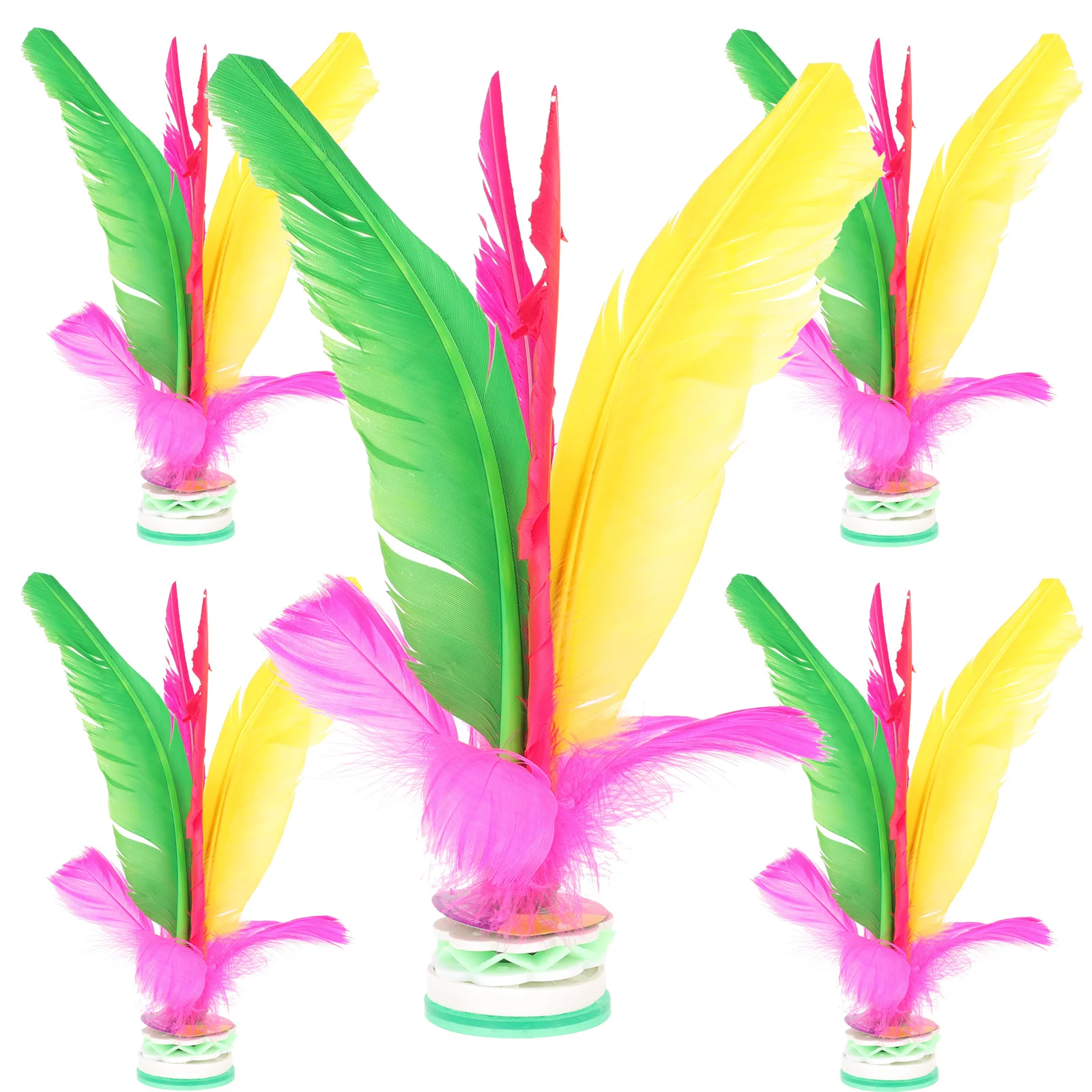 

5Pcs Kick Shuttlecock Colorful Fun Outdoor Indoor Traditional Chinese Leisure Exercise Shuttlecock for Kids Chinese Leisure Toy