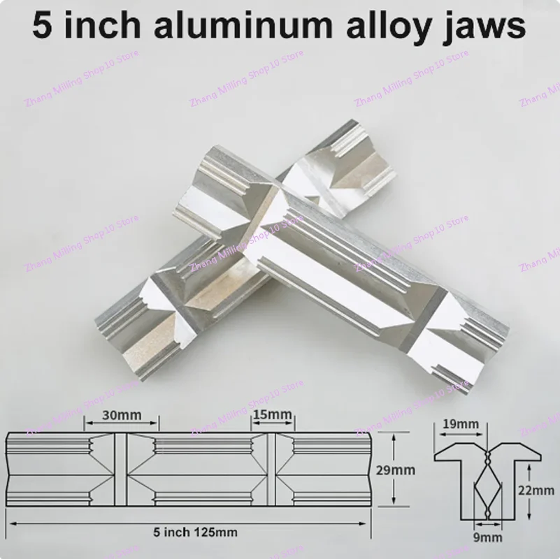 2PCS CNC Milling Steel Vise Hard Jaw Fixture V-Type Jaw Aluminum Alloy V-clip 4 Inch 5 Inch 6 Inch 8 Inch Vise Jaws