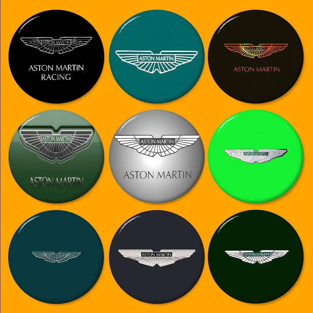 Luxury Car A-Aston M-Martin Tinplate Soft Button Pin Brooch Metal Badge Custom Jewelry Accessories Hat Bag Lapel