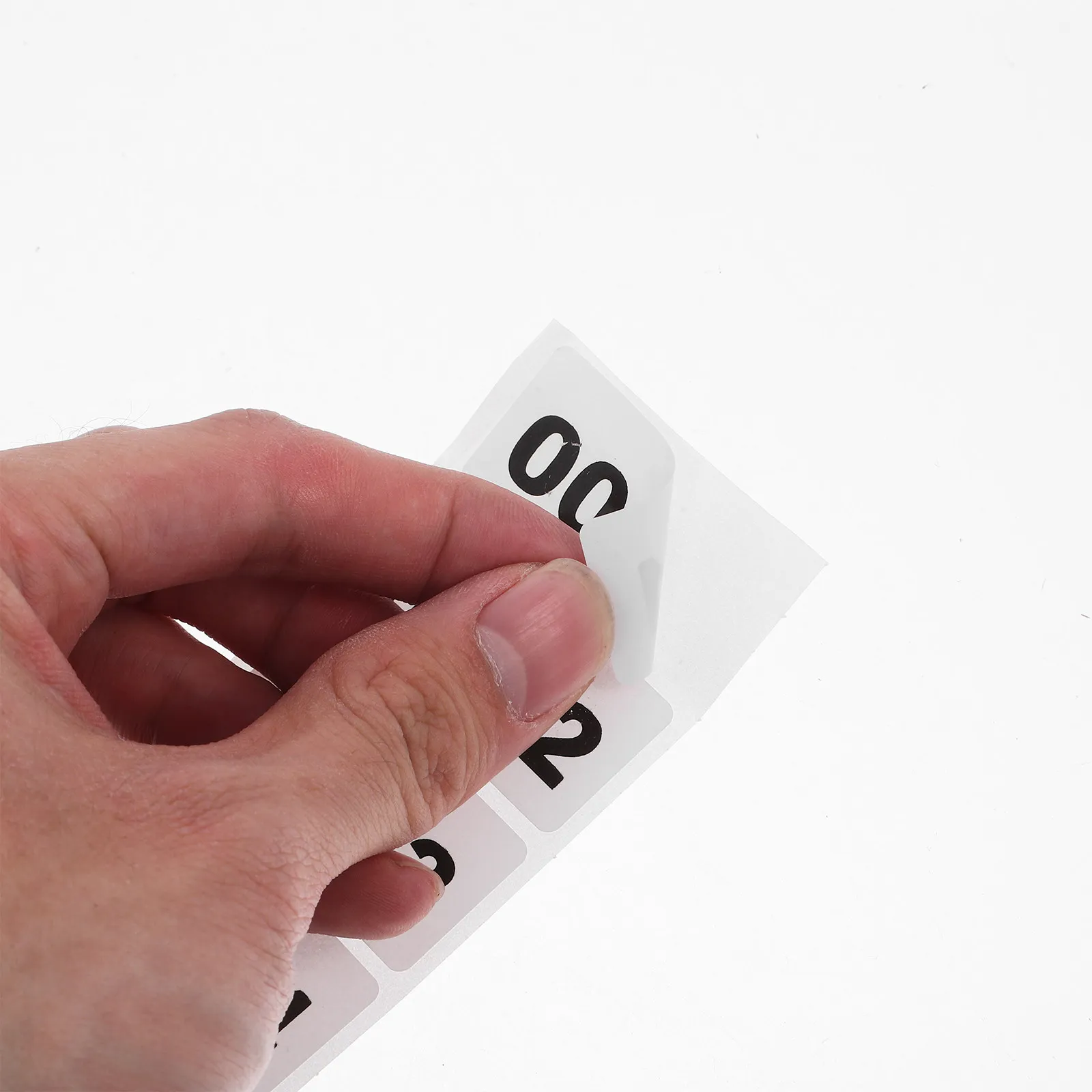 1 Roll Digital Number Stickers Self-Adhesive Rectangular Labels for Organizing Storage Office Classification Inventory Tracking