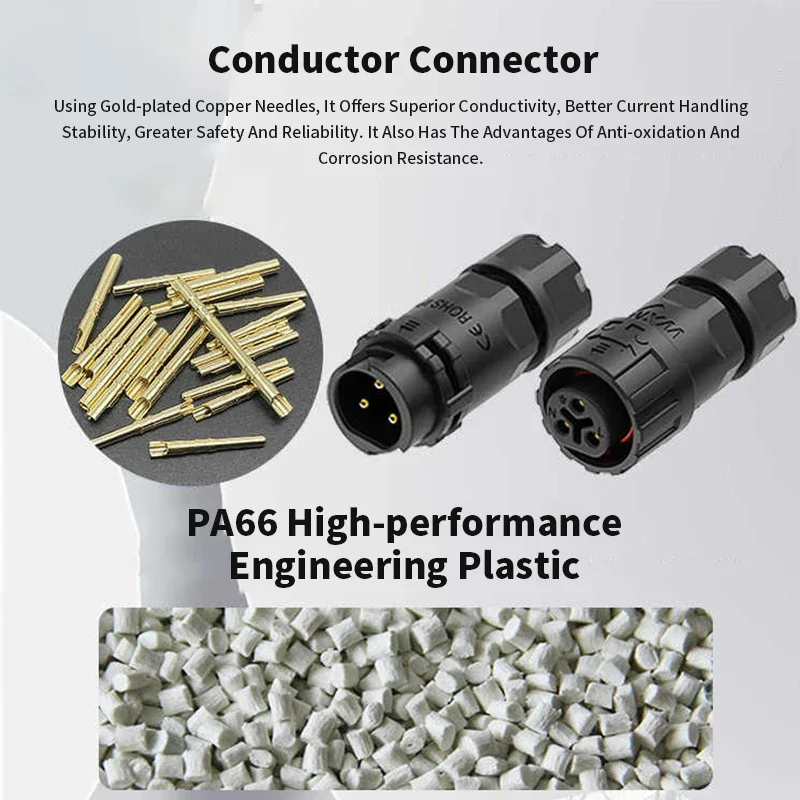 Waterproof M16 M20 Self-locking Cable Connector 2 3 4 5 6 7 8 Pin Aviation Plug M20 Male Female Outdoor Power Soldering Joint