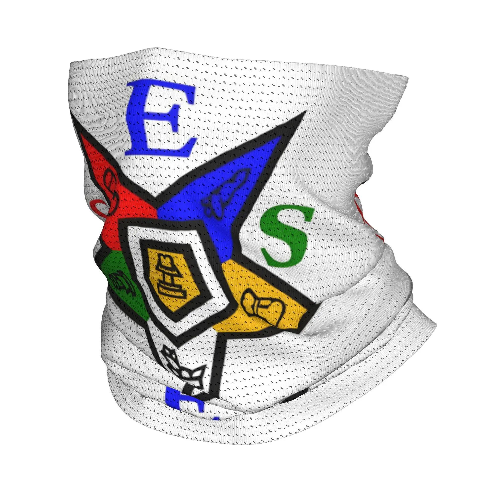 Custom Oes Order of the Eastern Stars Neck Gaiter Men Women Windproof Winter  Bandana Scarf for Cycling