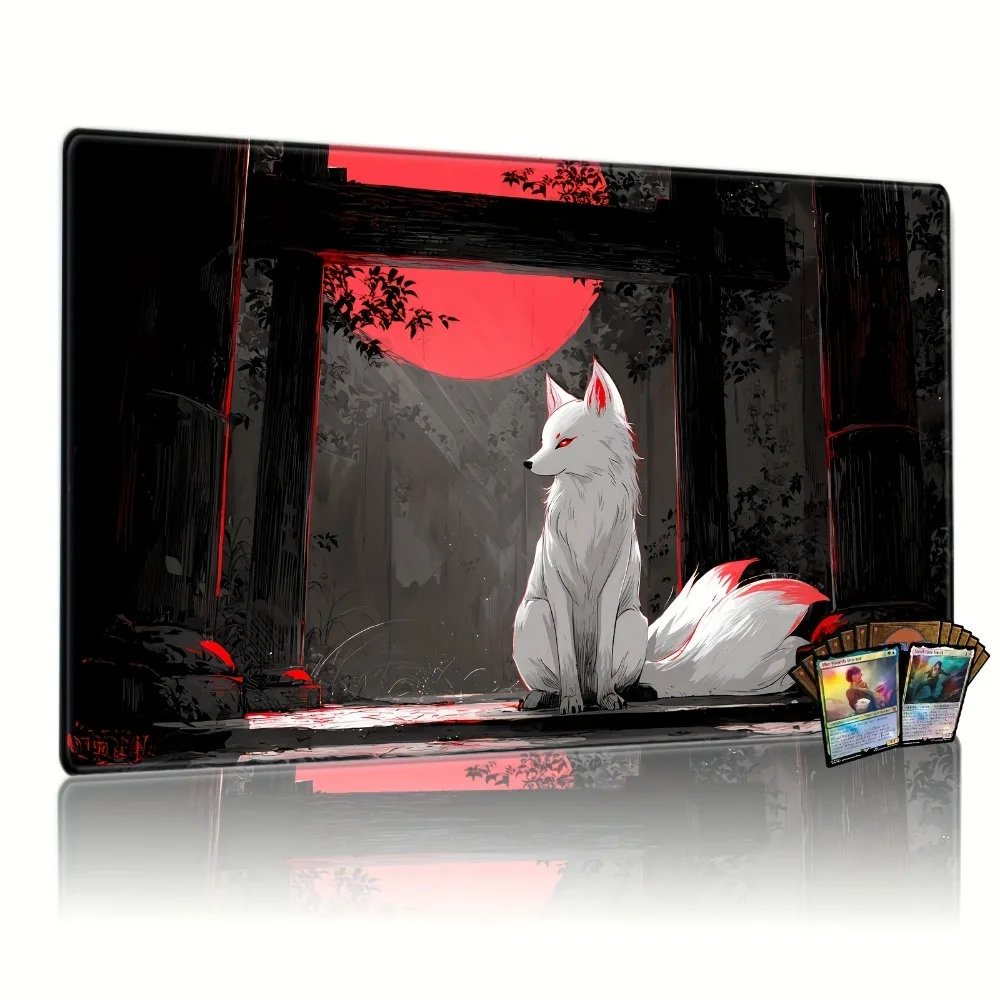 White Fox TCG/CCG/RPG Game Mat Suitable for the table of collectible card games The best choice for collectors of mythological