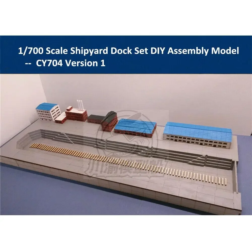 CY CY704 Escala 1/700 Shipyard Dockyard Diorama Plataforma Conjunto DIY Montagem de madeira