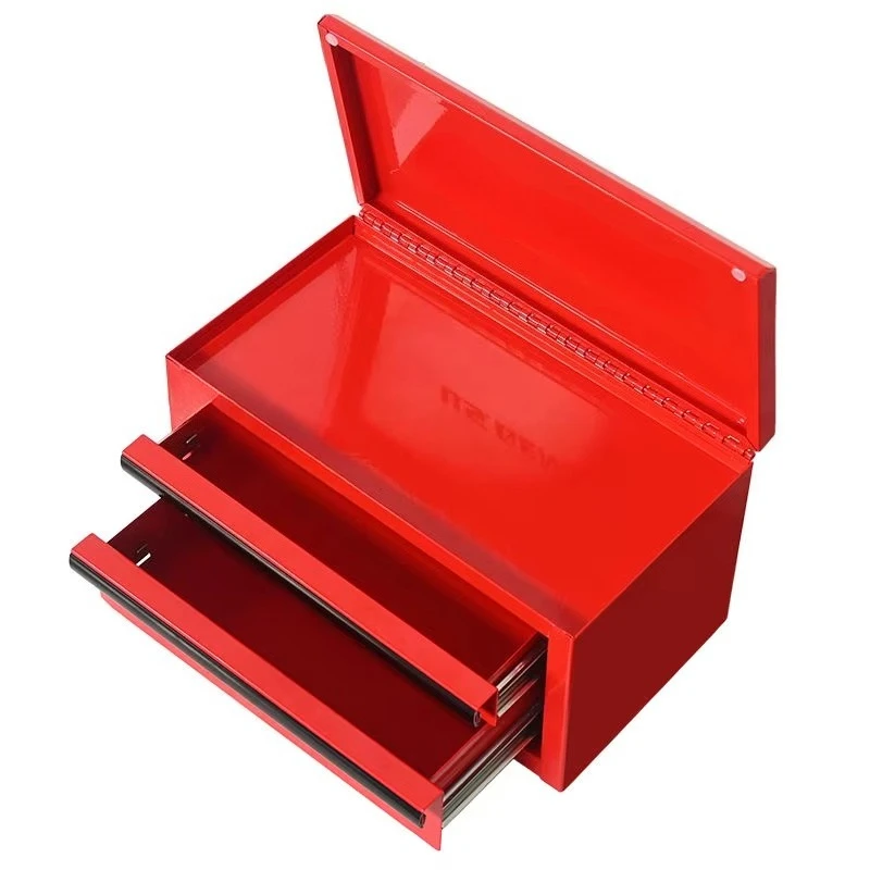 a for  Red Portable Waterproof Metal Garage Tool Box with Powder Coated Finish 2 Compartments Good Quality