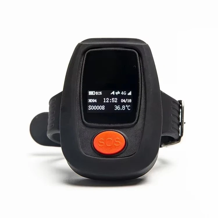 Waterproof 4G GPS Smart Watch, Temperature Monitoring SOS Bracelet for Elderly