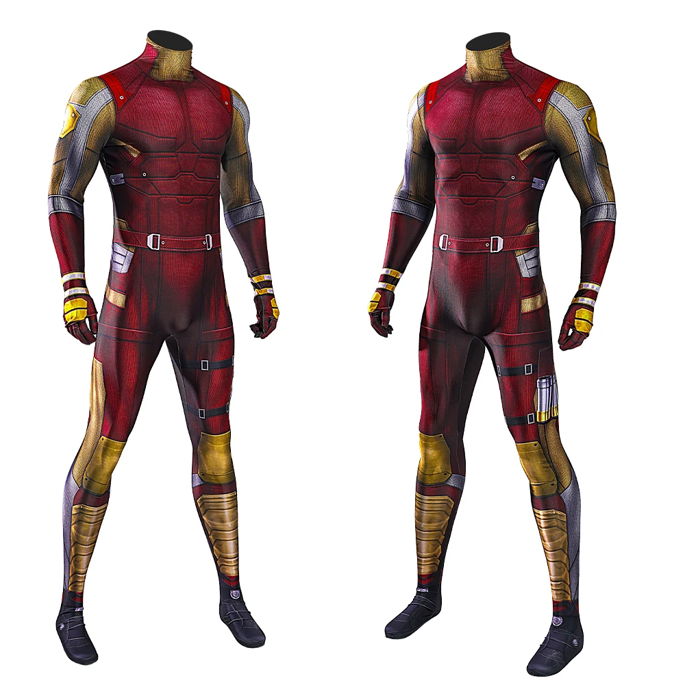 Demolidor Cosplay Masculino, Matt Murdock, Super-herói, Spandex impresso em 3D, Traje de Halloween, Ternos Zentai, Adulto