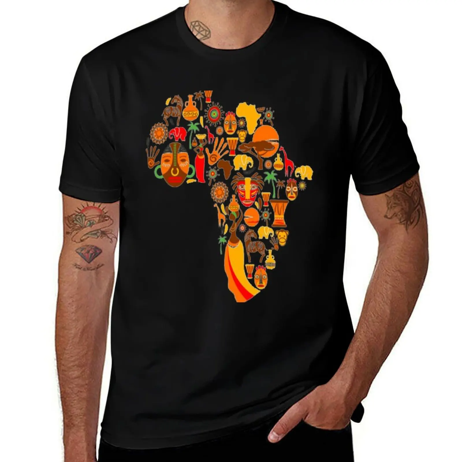 Africa T-Shirt Casual Pattern Print Tee Shirt