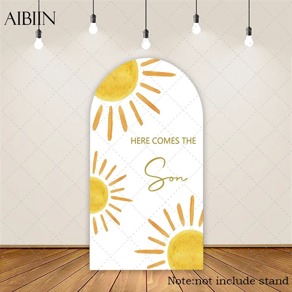 أغطية قوس موضوع استحمام للأطفال الأولاد هنا تأتي خلفيات التصوير الفوتوغرافي لتزيين حفلات الشمس