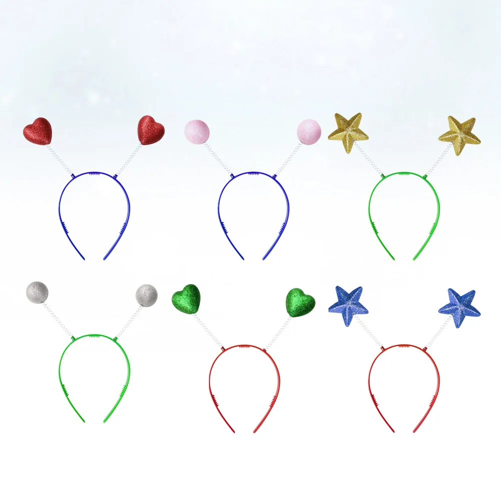 

12Pcs Novelty Kids Hair Hoops Colorful Sparkly Headbands for Girls Festival Party Wear Comfortable Stretchy New Year Wedding