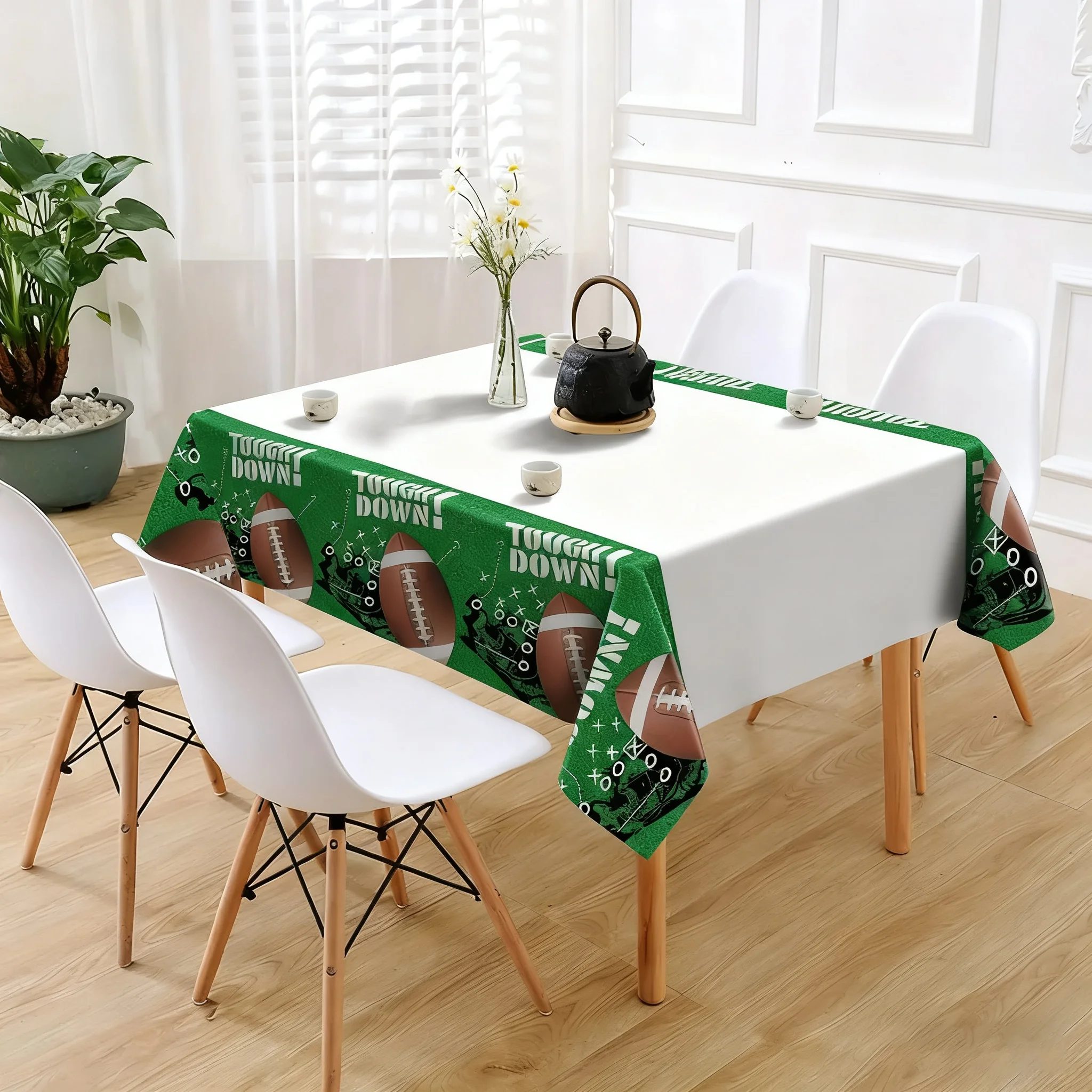 

10 шт., принадлежности для украшения вечеринки в стиле регби, скатерти с буквами для регби, скатерти для обеденного стола, украшения для вечеринок