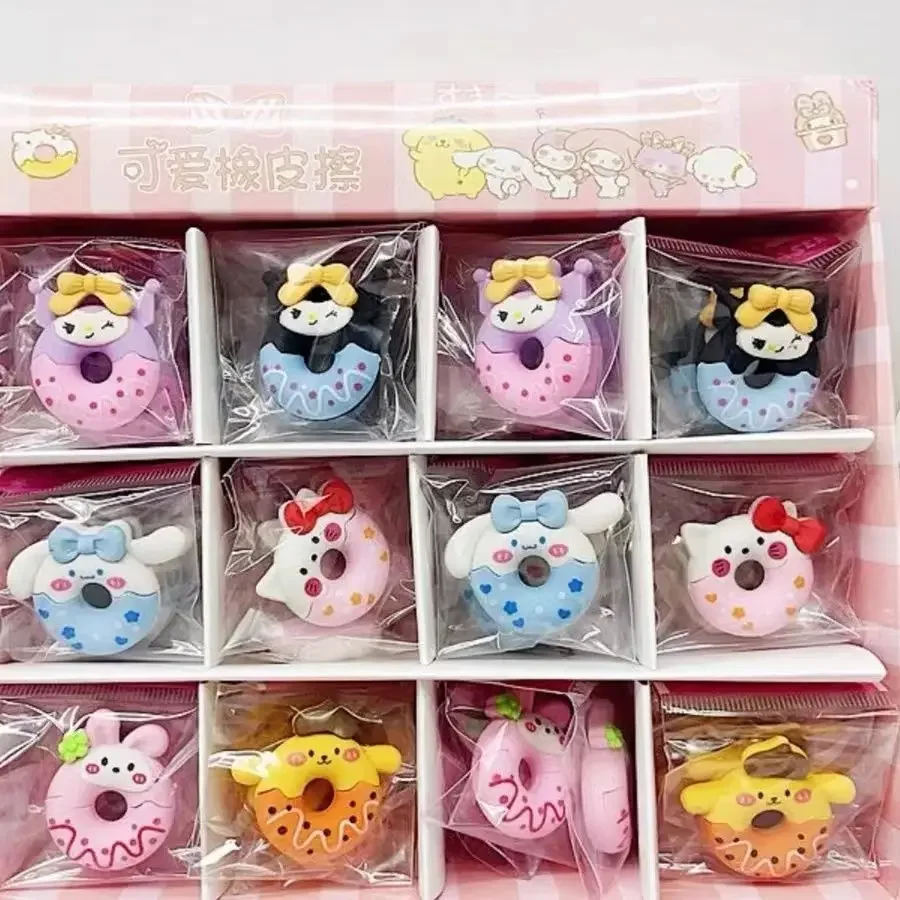 Kuromi cartoon eraser Cinnamoroll creative cute Sanrio donut anime eraser student three-dimensional eraser cute gift