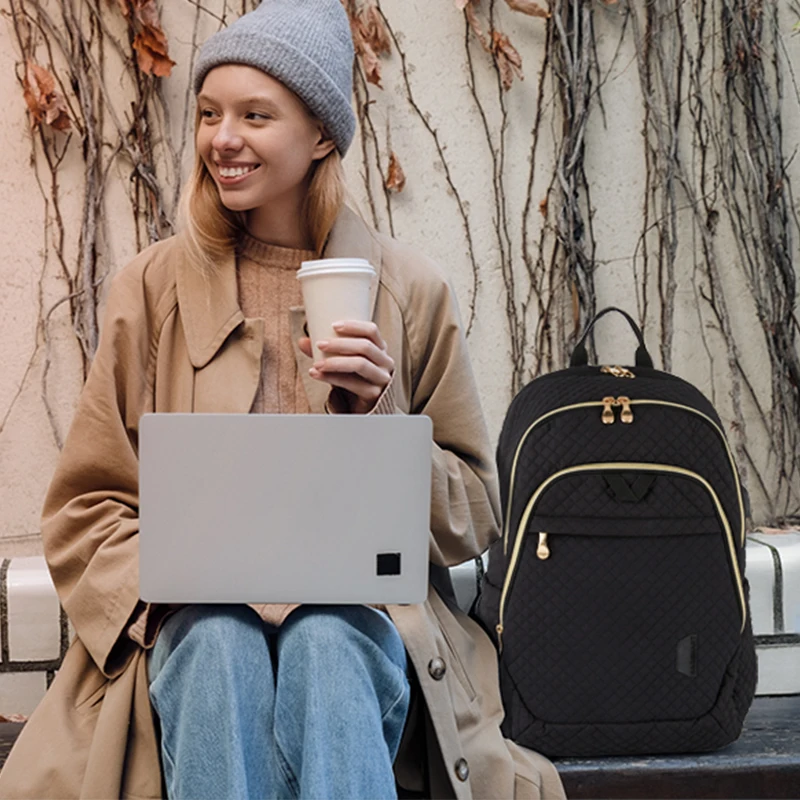 BAGSMART zaini per donna borsa da scuola per ragazza 17.5 ''/15.6'' zaino per Computer portatile da viaggio per Notebook con porta di ricarica USB