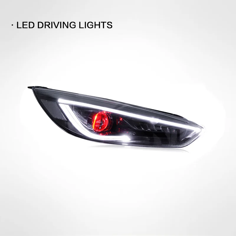 Suitable for Ford Focus 2015-2018 modified LED lens xenon headlight streamer turn signal daytime running light