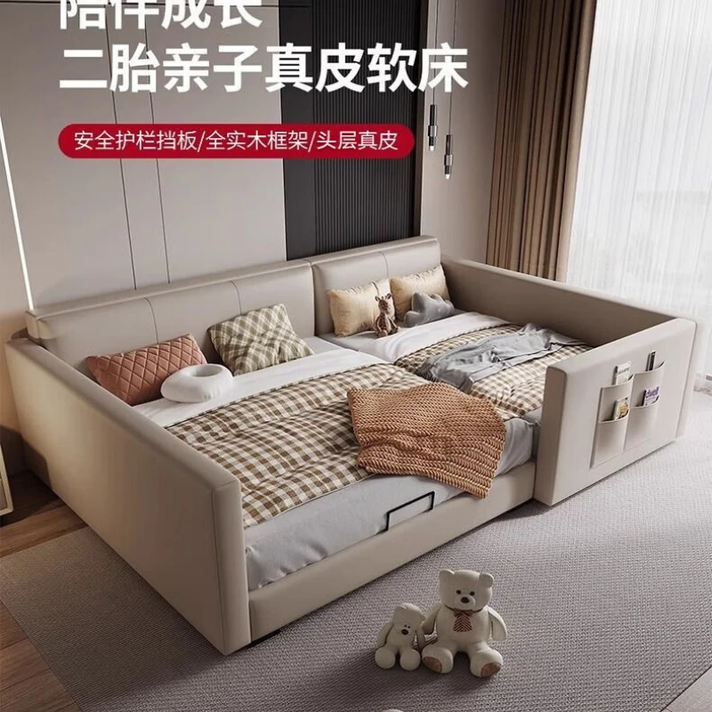 Two-child family bed, master bedroom with three or four queen beds