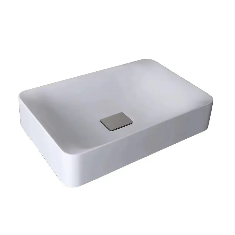 Ceramic table basin Square Zhijie glaze washbasin Balcony simple hand wash basin Hotel model