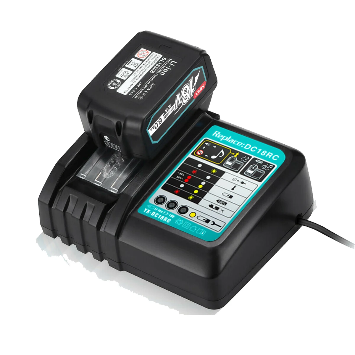 2024 aggiornato 18V Makita BL1860 BL1850B BL1850 BL1840 BL1830 BL1820 BL1815 LXT-400 batteria al litio di ricambio