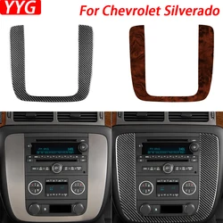 For Chevrolet Silverado Tahoe GMC Avalanche LTZ Sierra SLT Car Accessories Carbon Fiber Center Console Surround Trim Sticker