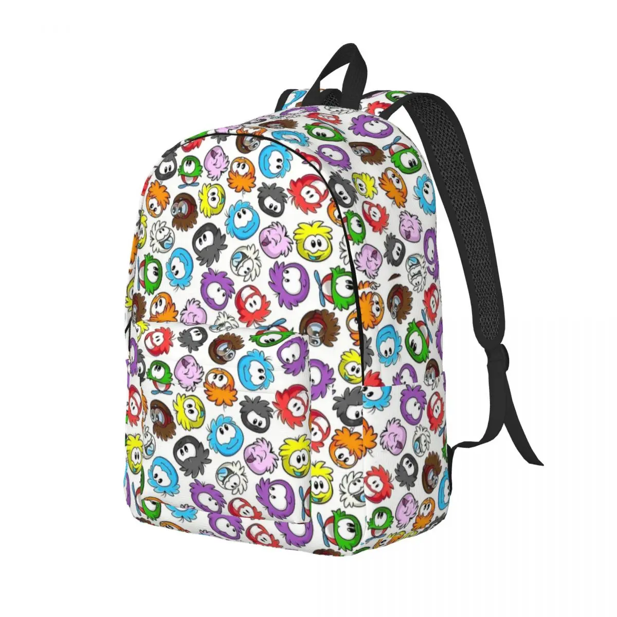 Nuevo Puffle Pattern Club pingüino mochila para hombres mujeres Casual escuela secundaria senderismo viaje mochila portátil bolso de hombro al aire libre