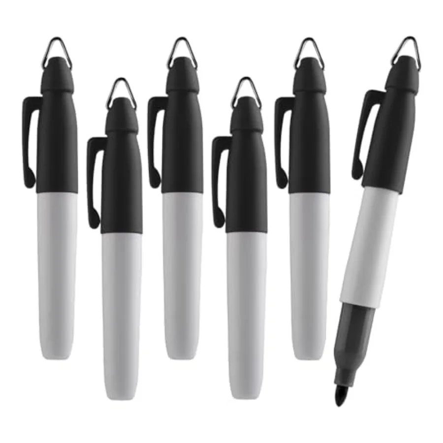 

Mini Permanent Markers, Assorted Colours, Fine Point, 6 Count