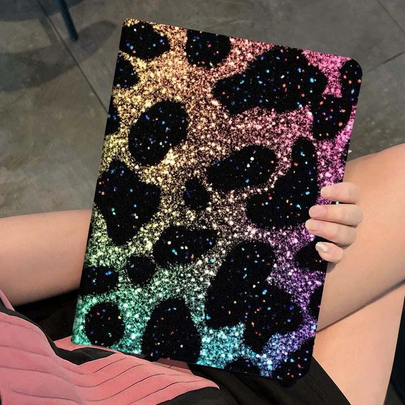 لون تألق ليوبارد طباعة ل Vivo IQOO Pad Pad2 Pad3 Pad5 Air SE Pro 11 11.5 12.1 12.3 13 بوصة غطاء قابل للطي اللوحي #3