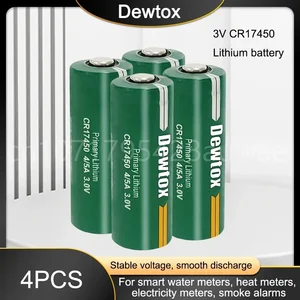 4pcs 3V 4/5A CR17450 Litio de litio Batería Agua Medidor de agua Medidor PLC Equipo de respaldo GPS Localizador GPS 12 mejores ventas CR17450 - №6