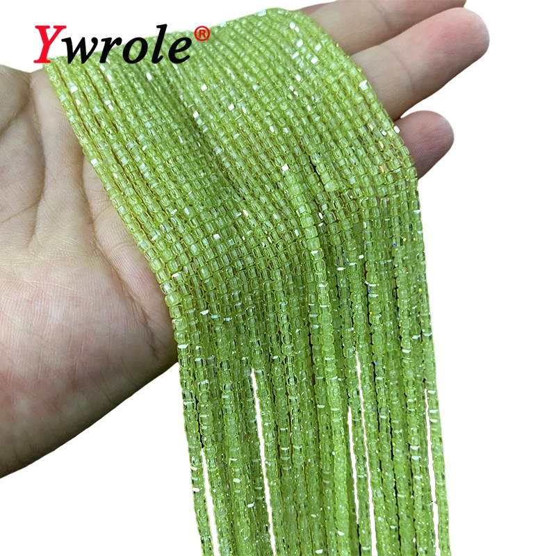 2-2.5mm Cube Olivine Green Zircon Natural Stone Loose Square Spacer Beads for Jewelry Making Diy Bracelet Earrings Accessories