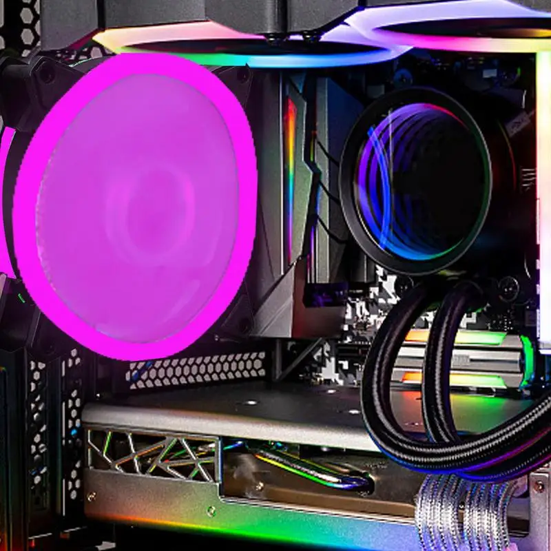 Casing kipas pendingin udara, casing tugas berat, pendingin udara PC, kipas Desktop, casing pendingin komputer senyap dengan lampu untuk casing PC, Host Game