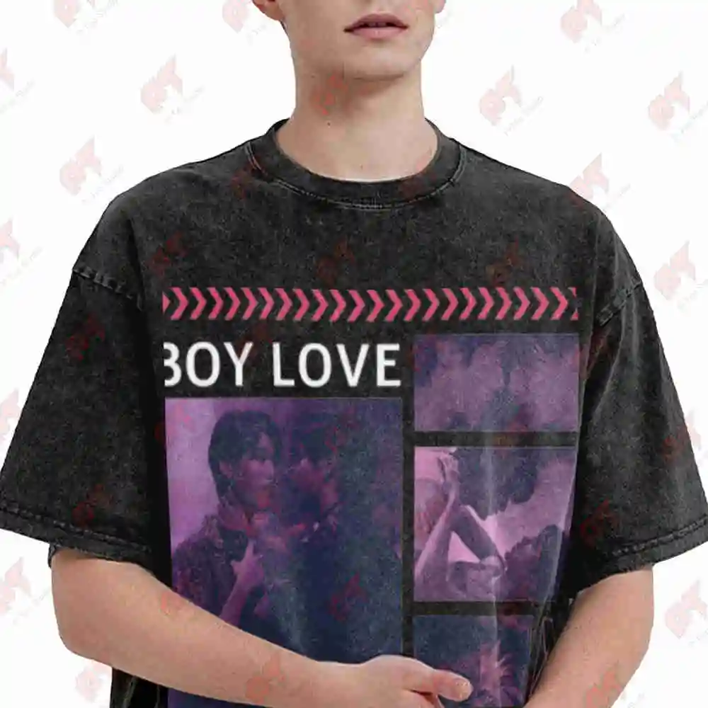 Joongdunk GMMTV The Heart Killers Hidden Agenda Thailand BL Vintage Washed Tee Pure Cotton T-Shirt