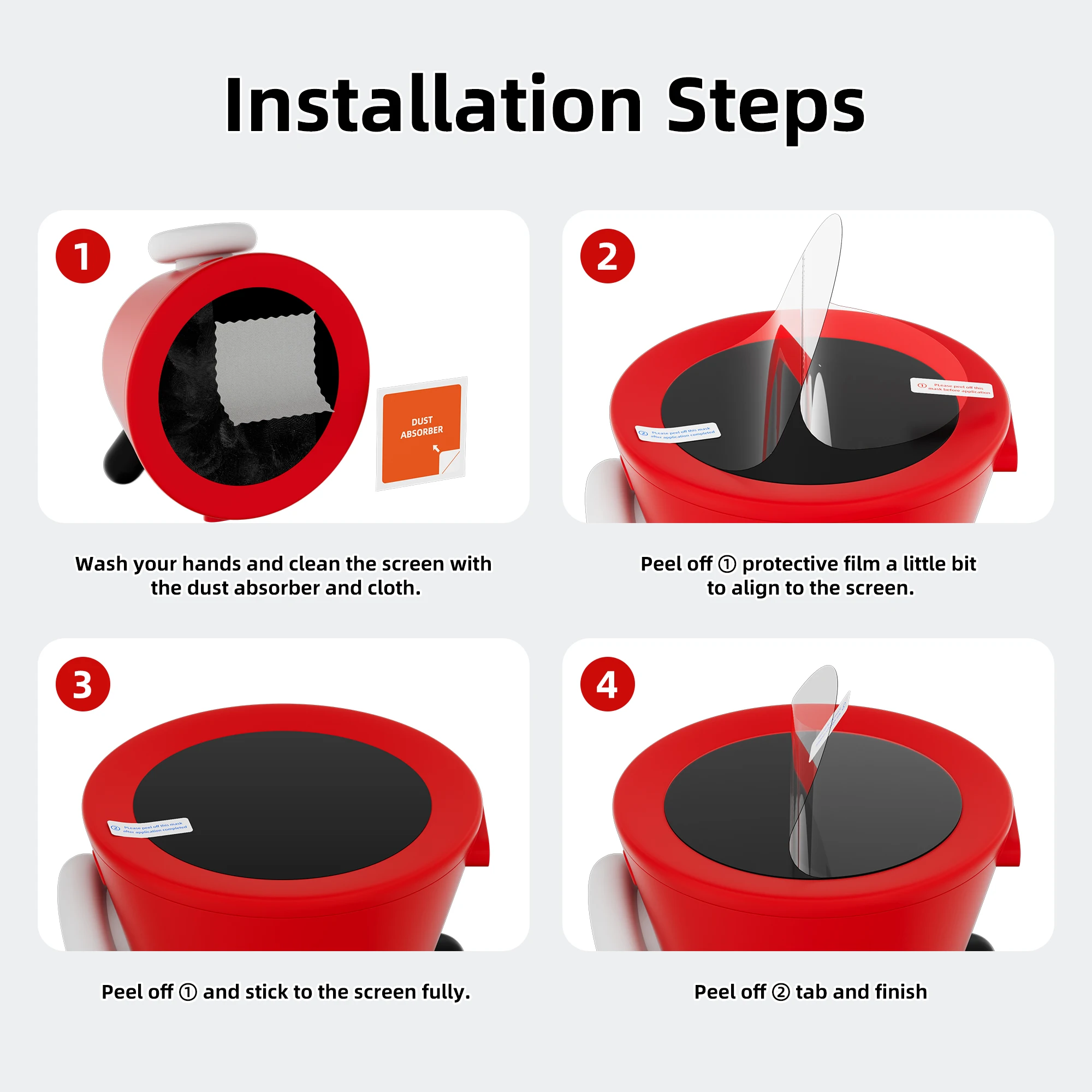 2PCS HD ภาพยนตร์สําหรับ Nintendo นาฬิกาเสียง Alarmo โปร่งใส HD Screen Protector ใช้งานร่วมกับ Nintendo Alarmo Anti-Scratching