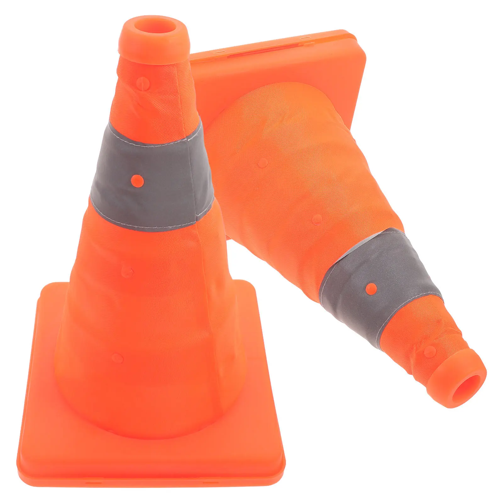 

2Pcs Collapsible Traffic Cone Bright Orange Reflective Safety Cone for Parking Lots Road Safety Traffic Control Cones