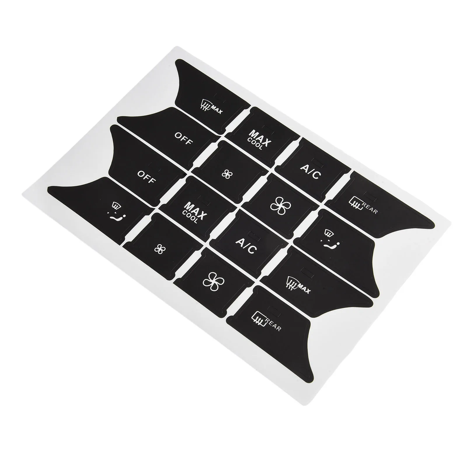 

A C Radio Button Button Repair Sticker Black Overlay Vinyl Decal Sticker White Lettering Light Penetration Reduction