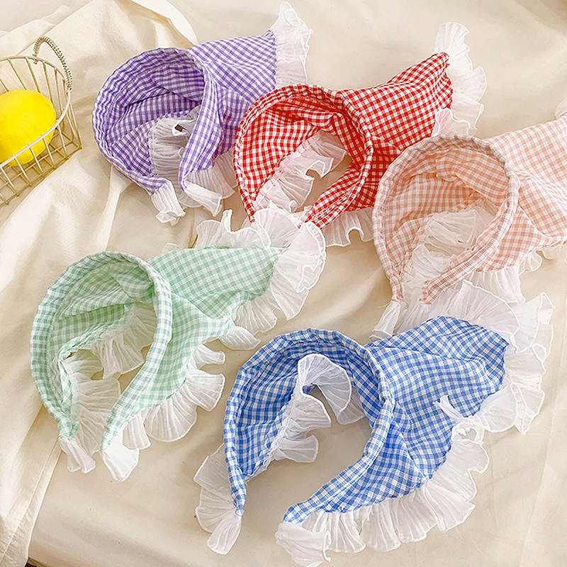 Headband Style Lace Hair Scarf Women Retro Triangle Hair Band Strap Headscarf Hat Travel Photo Headband Turban Accessorie