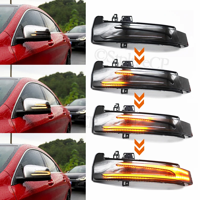 

For Mercedes Benz W176 W246 W212 W204 X156 X204 W221 A B C E S CLA GLA GLK Class Dynamic Blinker Turn Signal LED Mirror Light