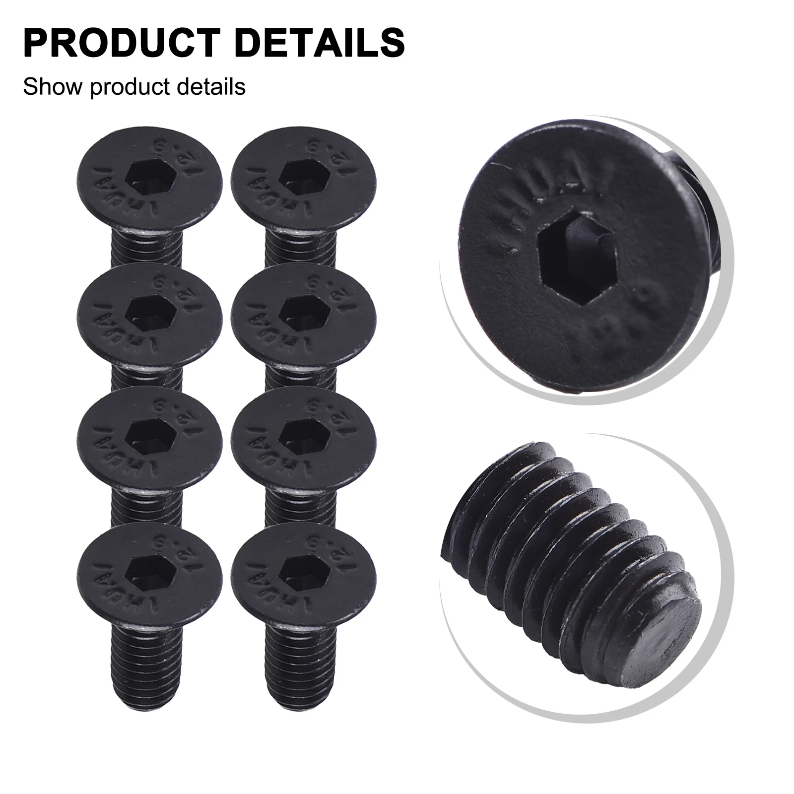 

8Pcs MTB Bike Lock Shoe Cleat Bolts 8 Pieces Screw For SPD Self-locking Steel Black Pedal Locks Cycling Bicycle Parts