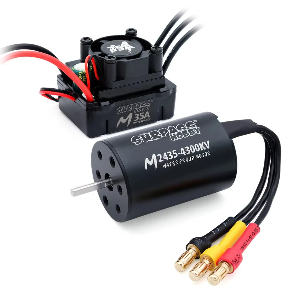 SURPASS HOBBY 防水コンボ M2430/2435/2440 ブラシレスモーター W/ M35A ESC 2S Wltoys 1/16 1/18 RC トラック モンスターカー ボート用