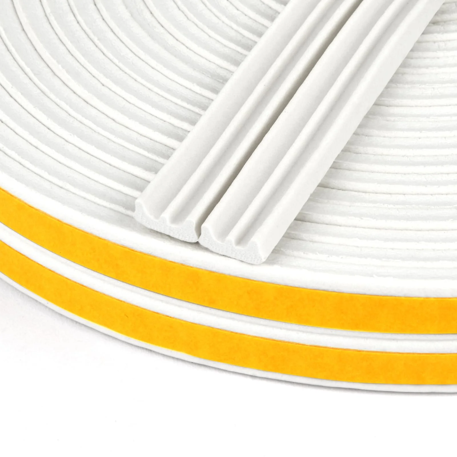 5M Door Window Seal Strip E-type Self-adhesive Acoustic Foam Sealing Strip Tape Insulation Windproof Rubber Weatherstrip