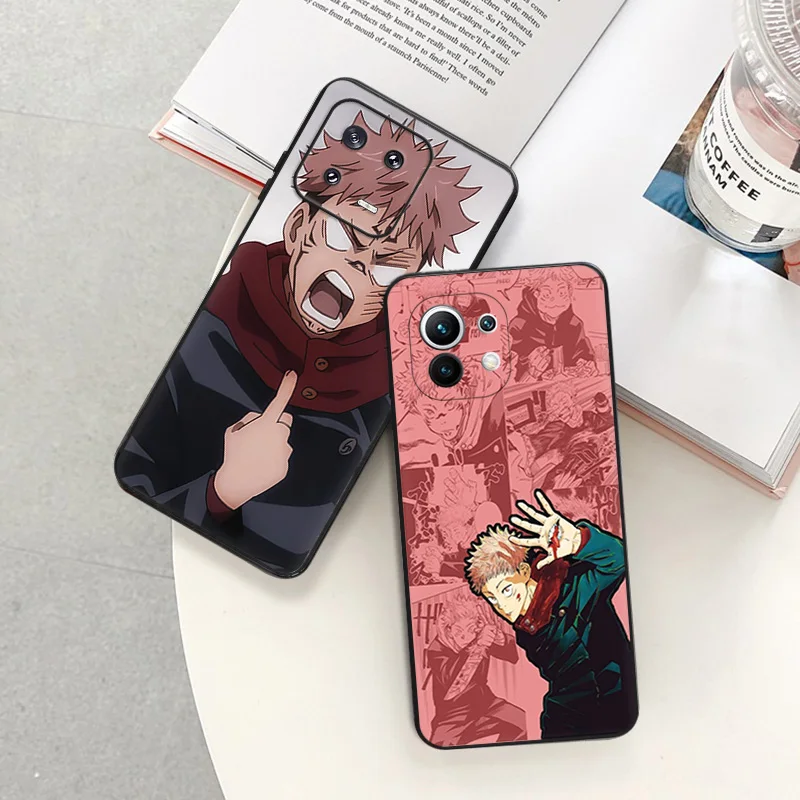 Matte Phone Cases For Redmi 12 12c 13c Note12 Note13 Pro Itadori Yuji Jujutsu Kaisen Xiaomi 13 Lite 12x 12t 12s Soft Black Cover