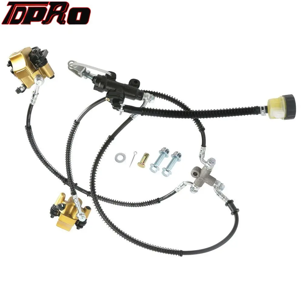 

TDPRO Front Foot Brake Caliper Master Cylinder Pump Assembly Go Kart ATV Quad Buggy Golf Cart 150cc 250cc