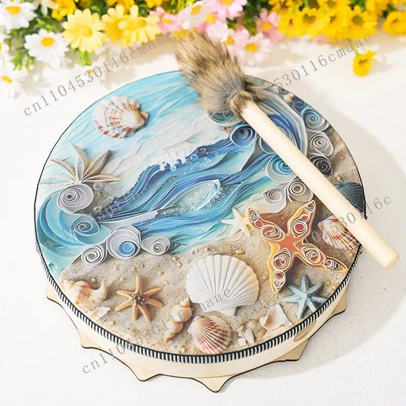 

New Small Drum Wave Shell Hand Drum Adult Drum Percussion Instrument
